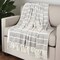 Edge Collections - 50"x 60" - Gray - Cozy Striped Throw Blanket to Add Warmth to Your Home Decor - 1 Piece